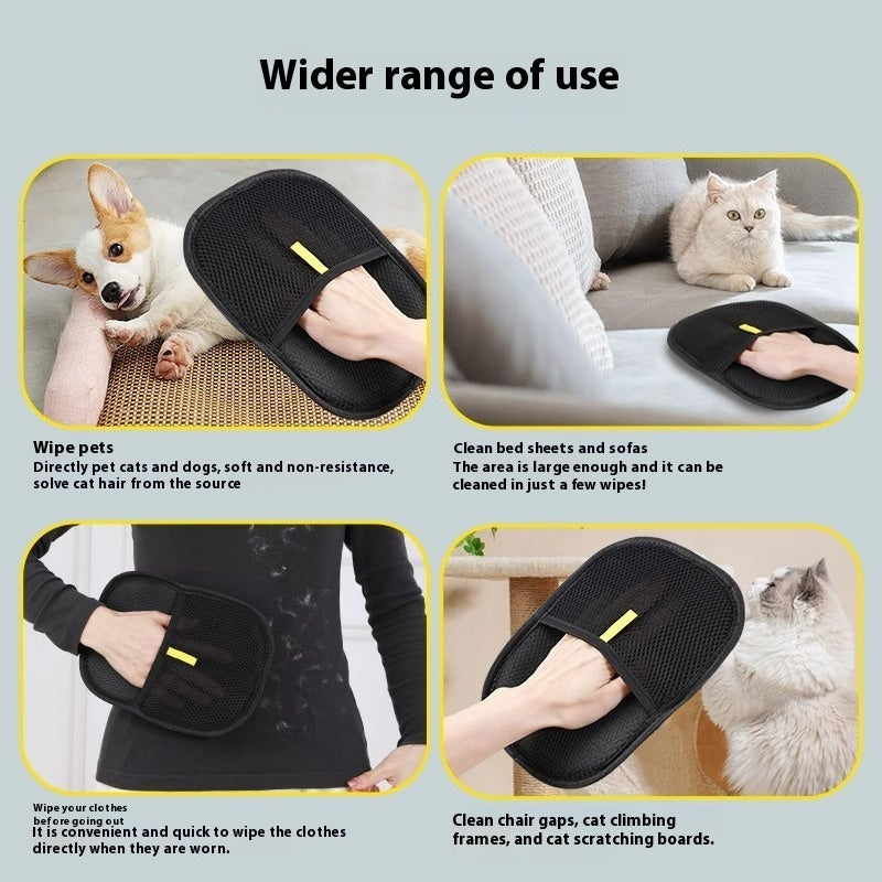 Pet Grooming & Hair Removal Glove – Gentle Deshedding Mitt for Cats & Dogs