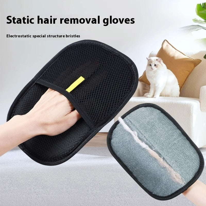 Pet Grooming & Hair Removal Glove – Gentle Deshedding Mitt for Cats & Dogs